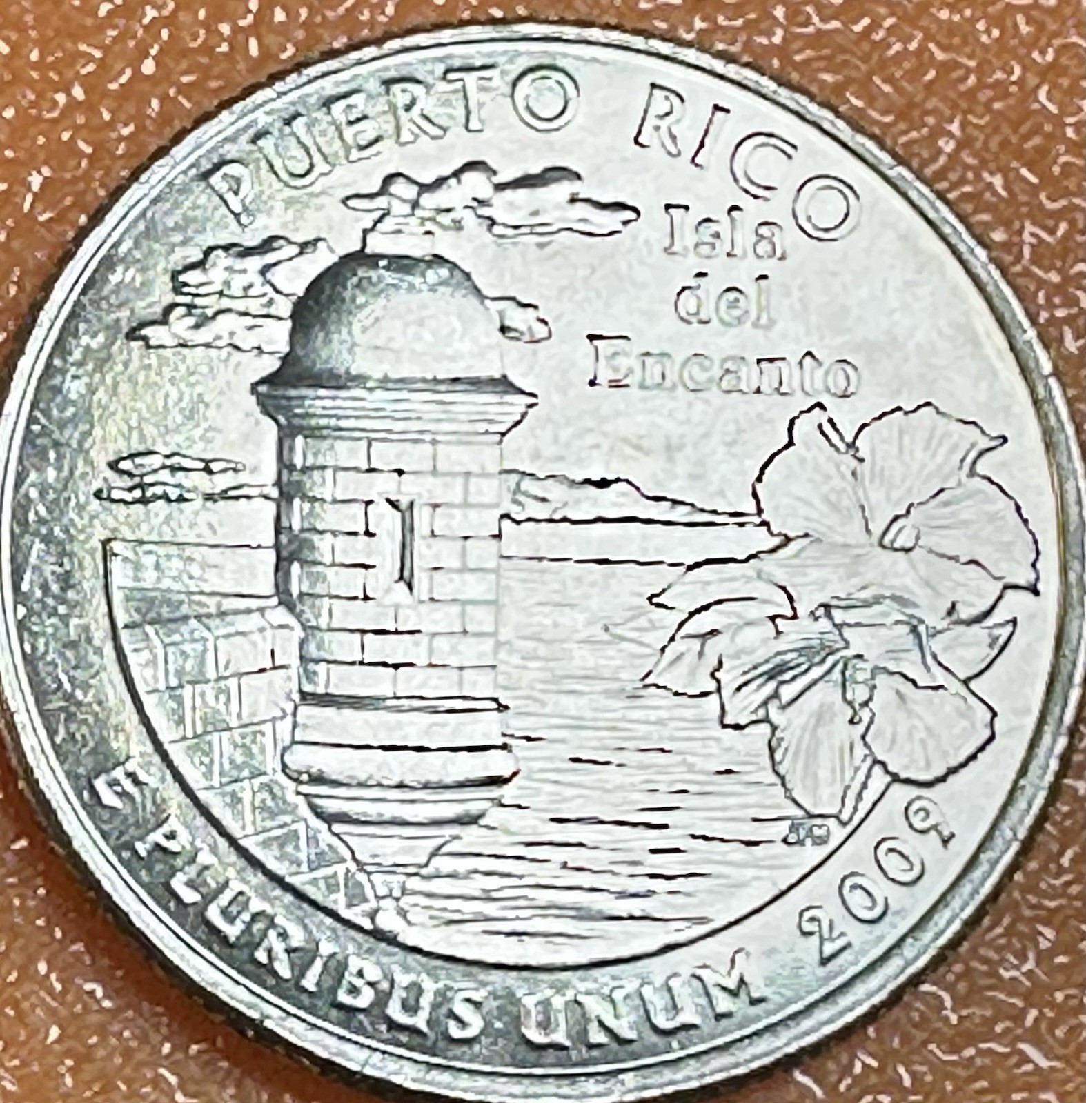 MS 2009-P Puerto Rico Quarter Error, Filled Mint Mark