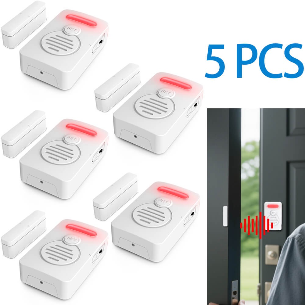 Refrigerator Alarm Alert Magnetic Sensor Wireless Door Window Voice Reminder × 5