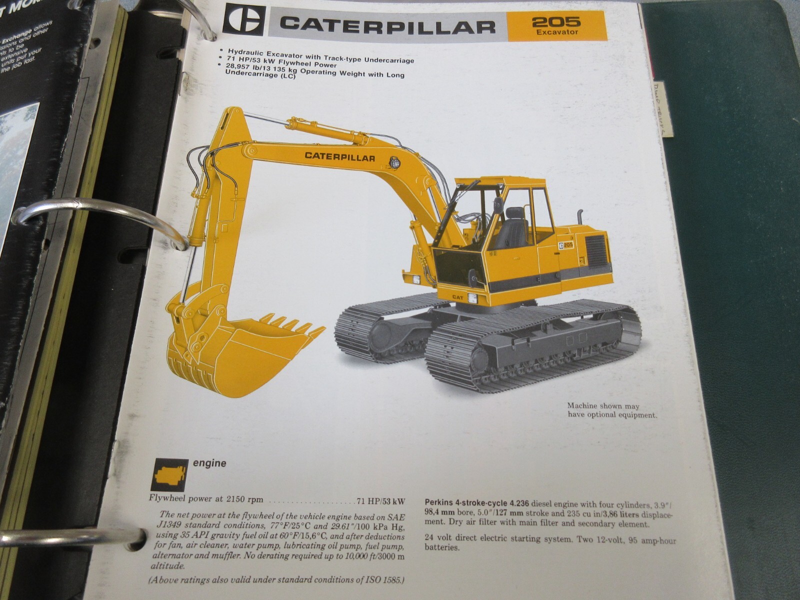 Caterpillar 205 Excavator 10 Page Brochure