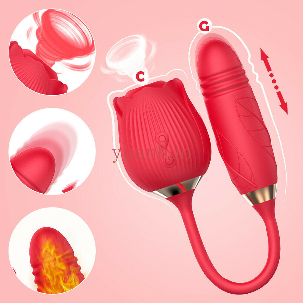 10-Speed-Rose-Female-Anniversary-Female-Gift-Massage-Tongue-Licking-Powerful-US