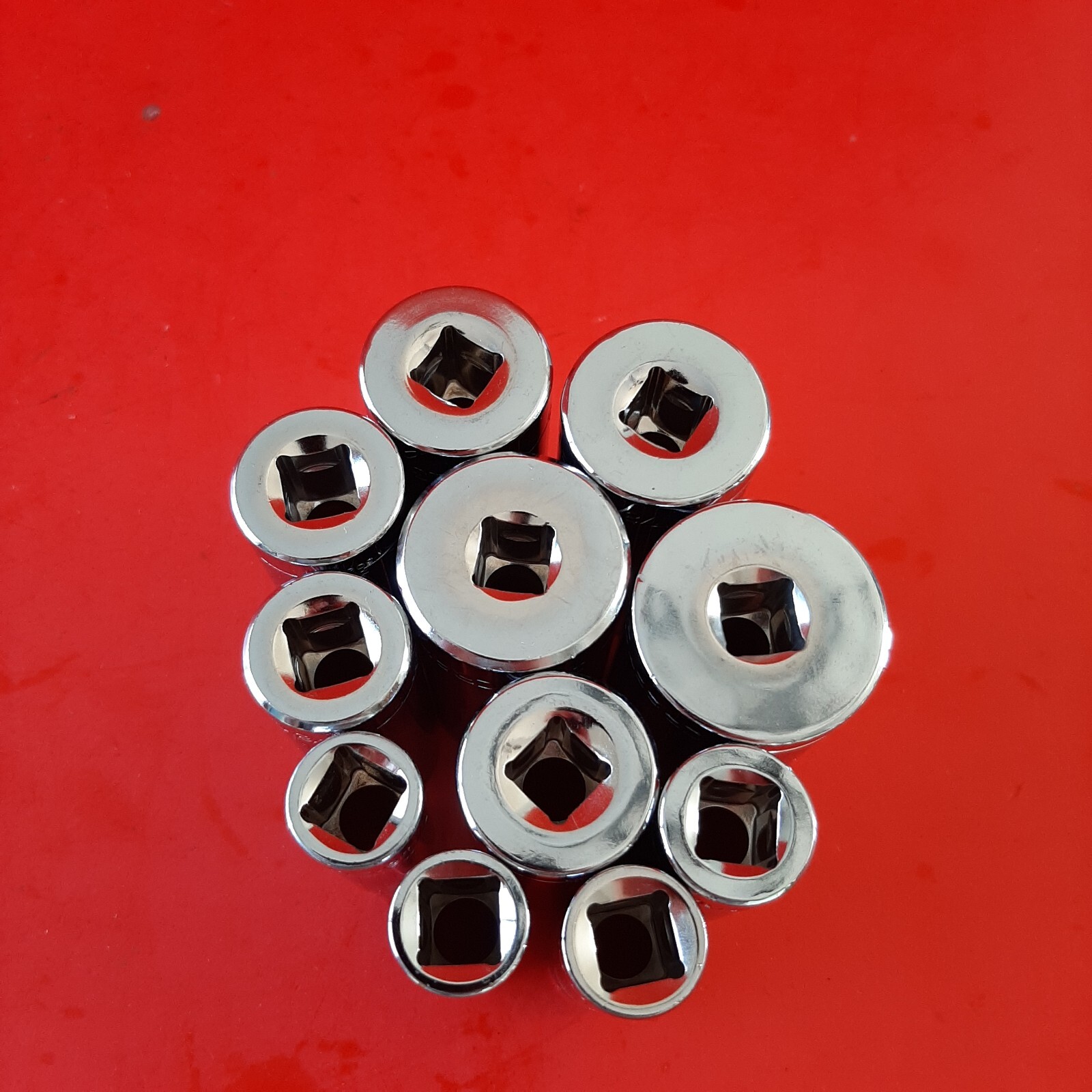 NEW CRAFTSMAN Easy Read 11pc 3/8" Drive DEEP 12 Point SAE Socket Set 3/8-1"