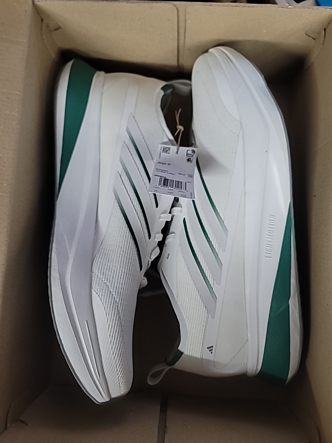 Adidas Men Jogit M Running Shoes Off White/Green Size 15M JR0868