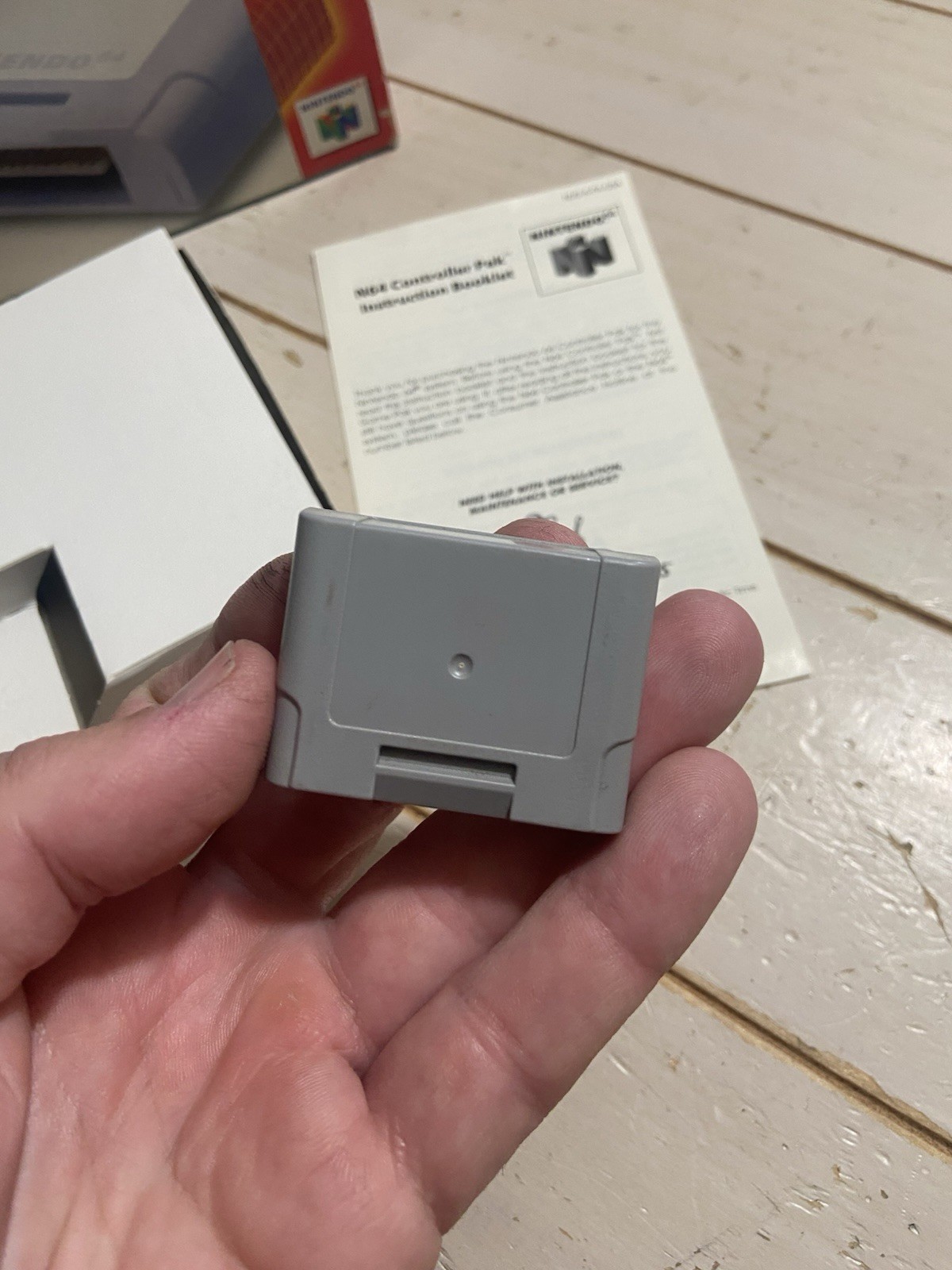OEM N64 Original Nintendo 64 Controller Pak Memory Card CIB NUS-004