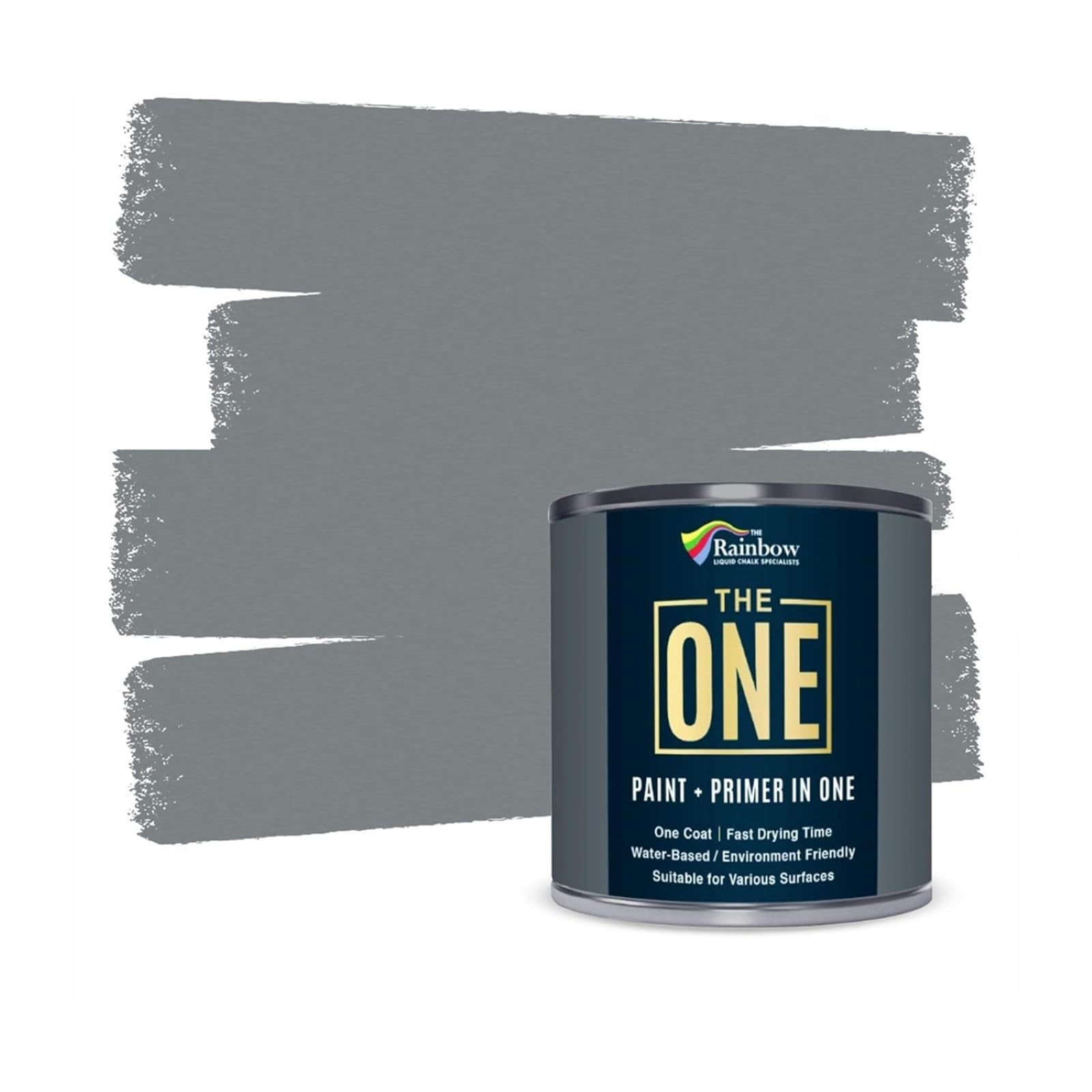 All-In-One Paint & Primer - Grey Matte, 8.5 Fl Oz/250ml Sample | 1 Coat Formu...