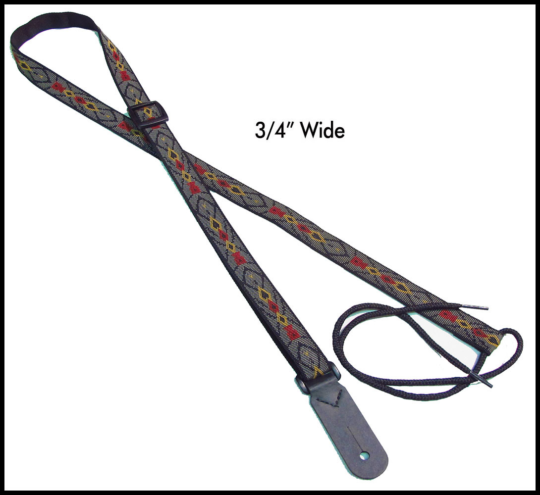3/4" Legacystraps Mandolin Strap Ukulele Strap Arrowhead Pattern