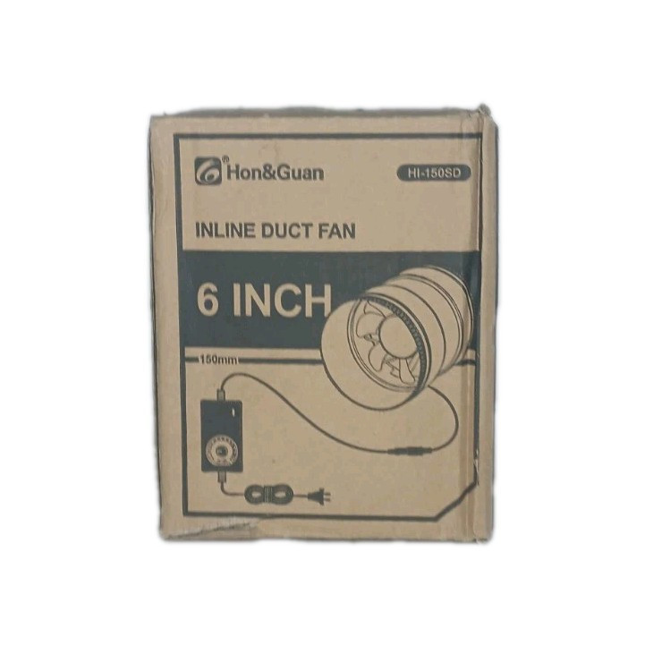 Hon&Guan 6" Duct Fan High Efficiency Inline Fan Mixed Flow Ventilation System