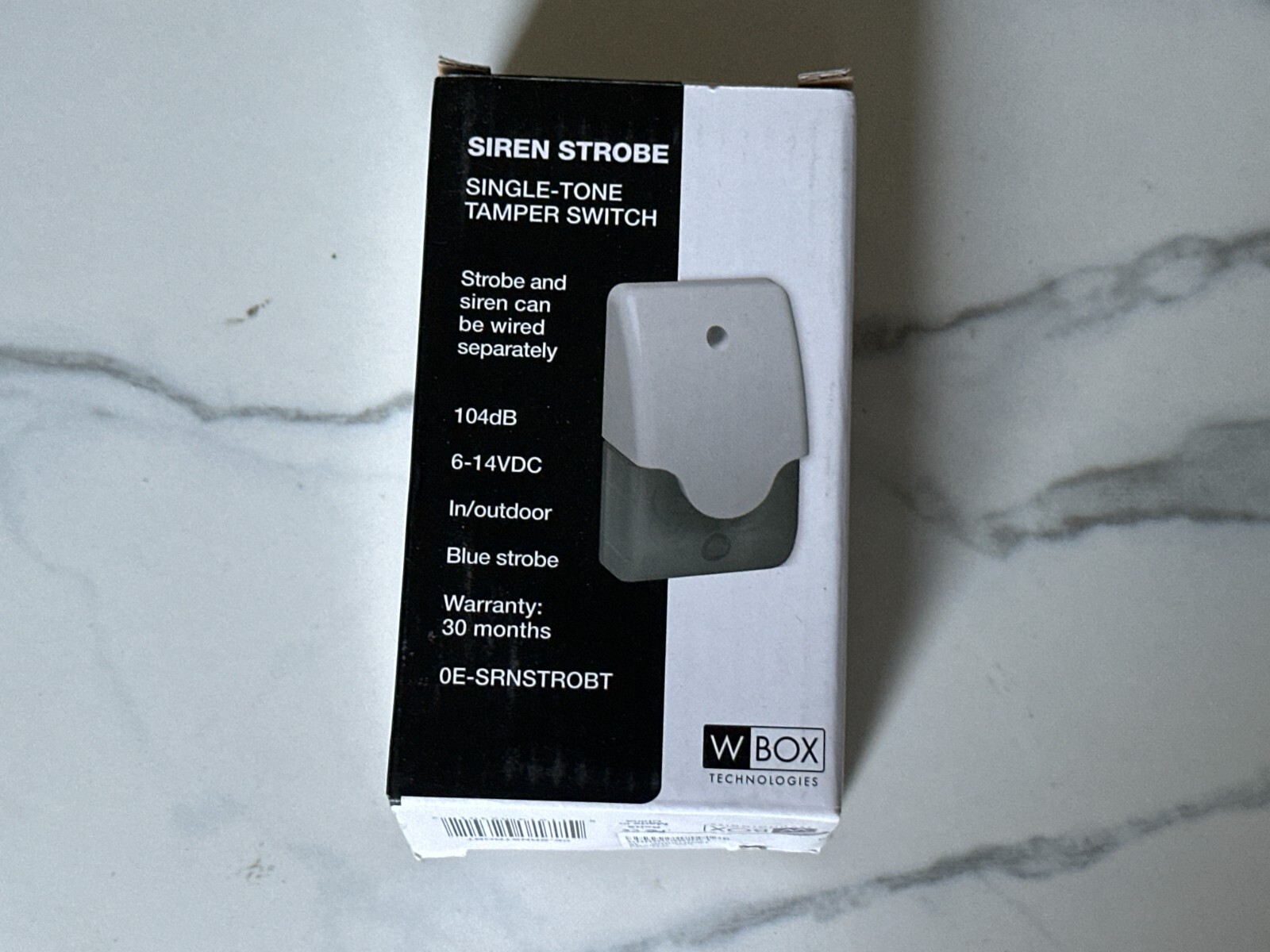 New W BOX 0E-SRNSTROBT  Indoor/Outdoor  Tamperproof Siren Strobe