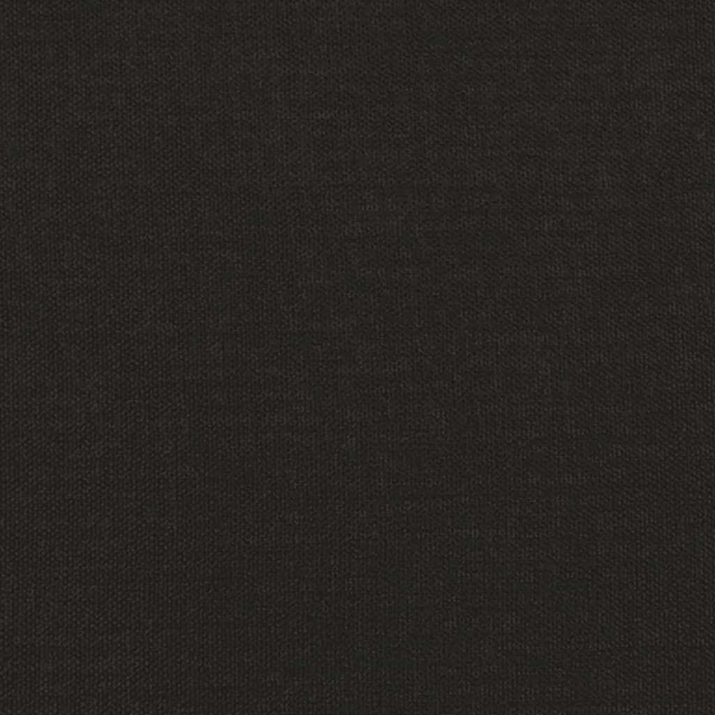 2-Seater Sofa Bed with Two Pillows Black Fabric