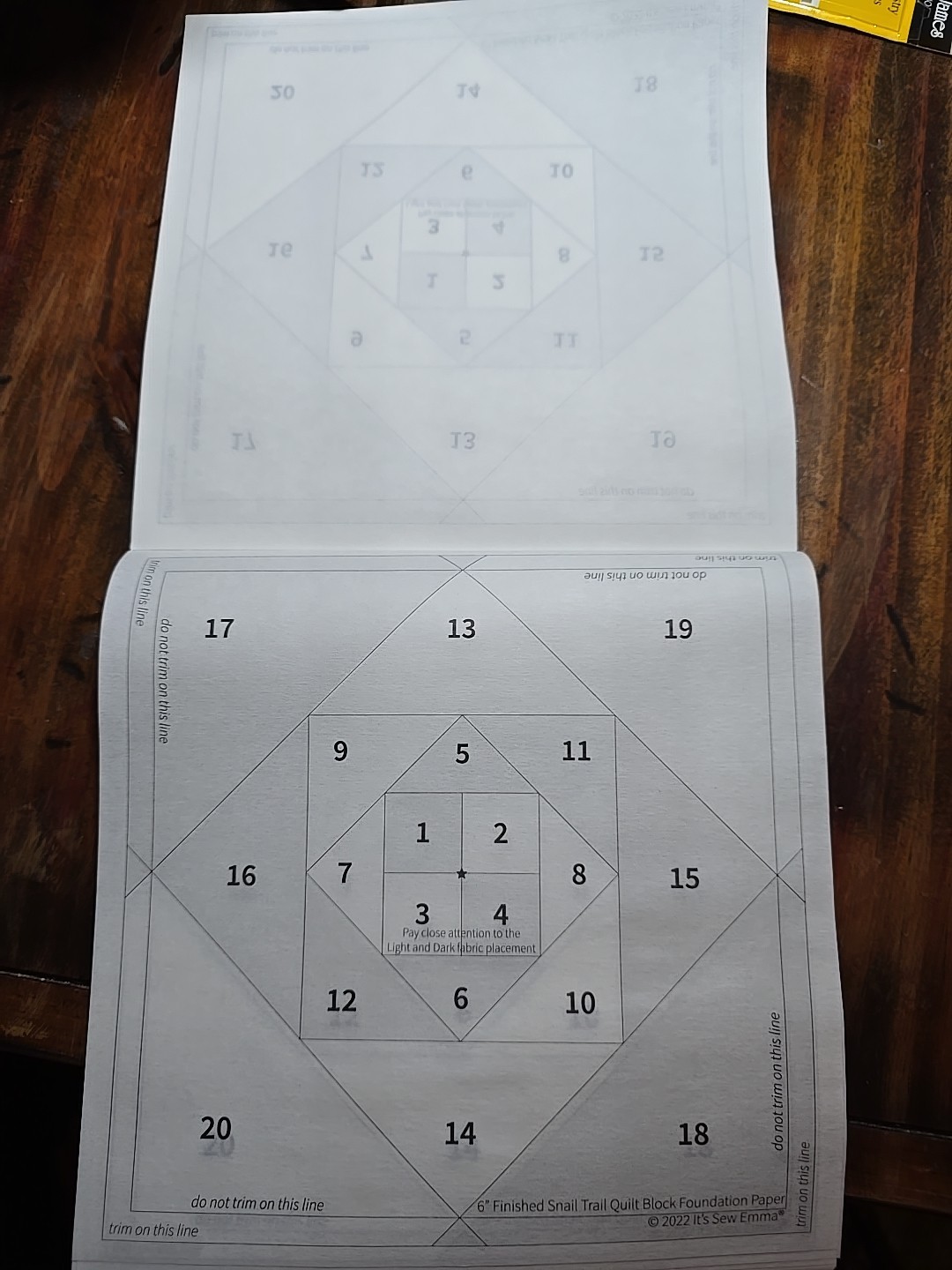 Quilt Block Foundation Paper. 6.5 Inches 42 Sheets