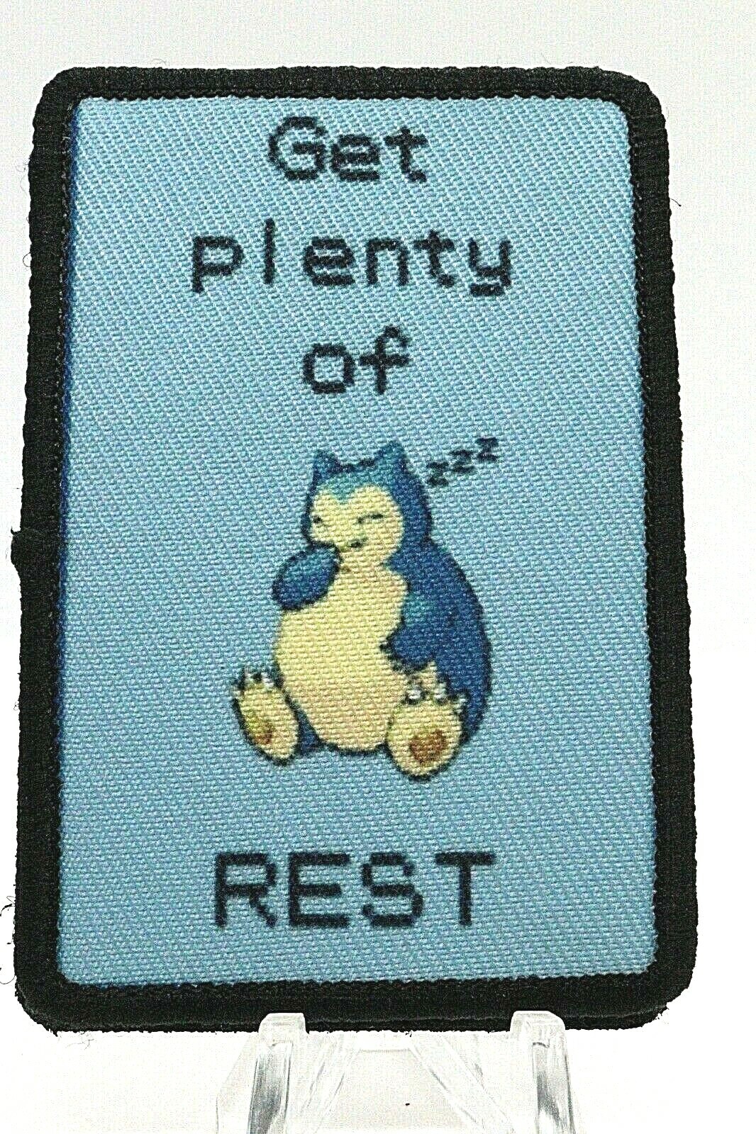 Snorlax rest motivational patch 2"x3" hook and loop tactical morale patch