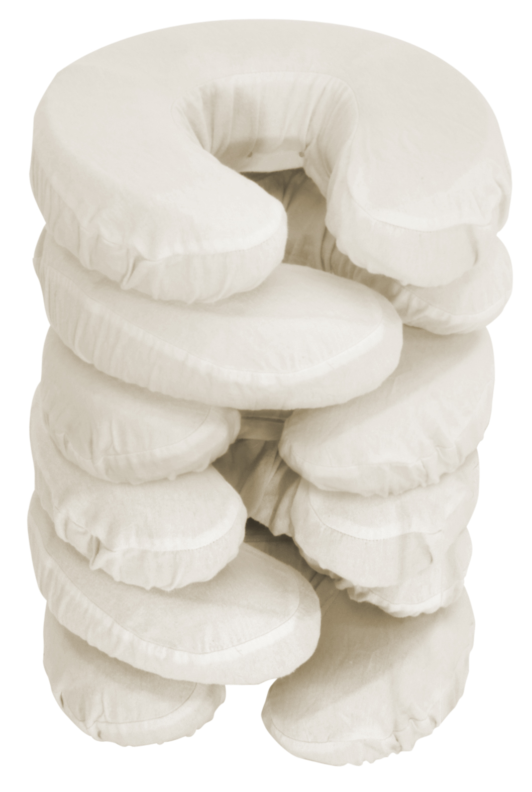 Master Massage 100% Cotton Fitted Flannel Face Pillow Covers 6 Pack Cream