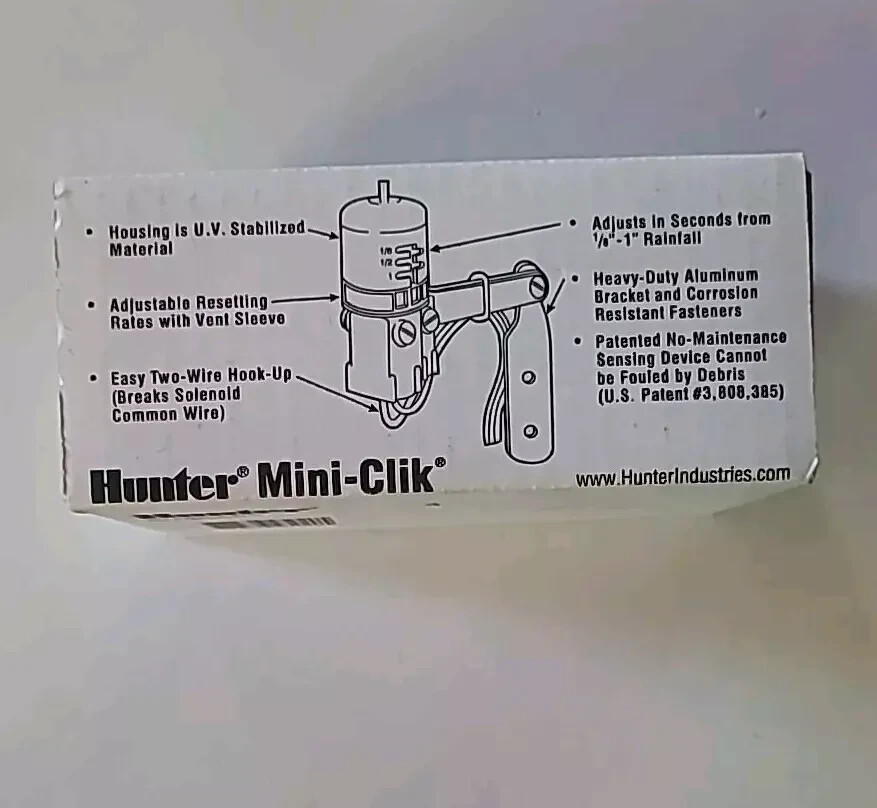 Hunter Mini Clik Rain Sensor Shutoff For Automatic Irrigation Systems NEW B1-A15