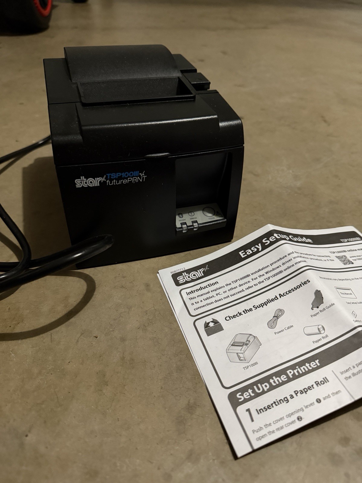 Star TSP100III Thermal POS Printer with Power Cable & Paper Rolls