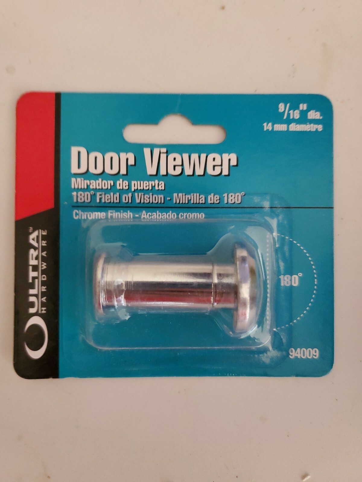 Ultra Hardware 94009 180° Chrome Finish Door Viewer Peep Hole
