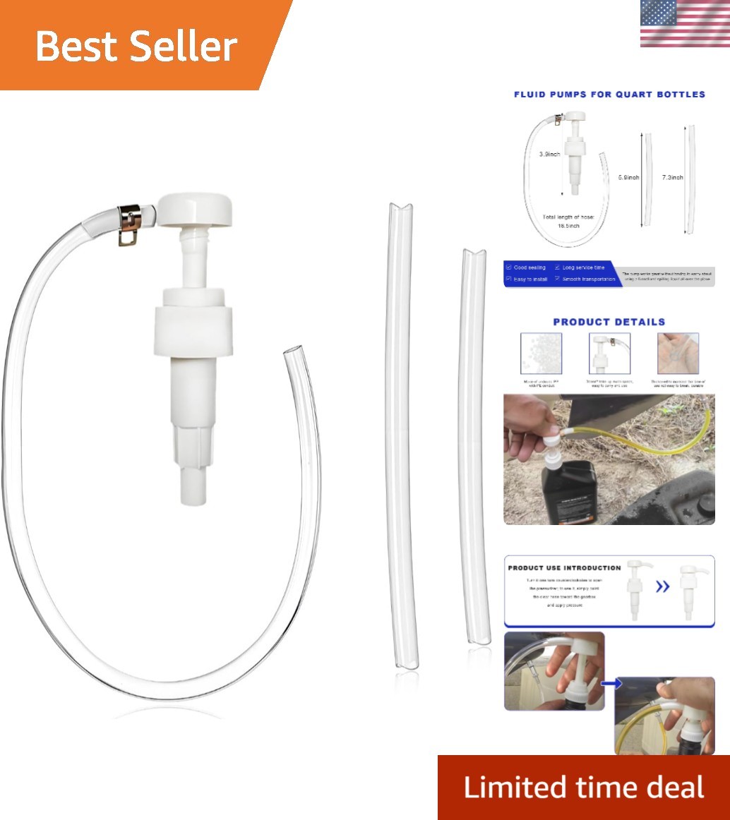 Manual Fluid Transfer Pump - Compact Design with Multiple Tubes for Efficiency