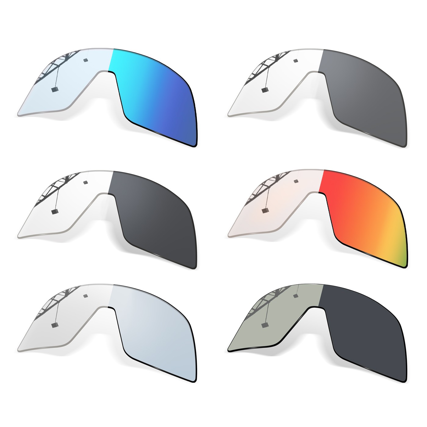 Transition Replacement Lenses for Oakley Sutro S OO9462 Sunglass - NO Polarized