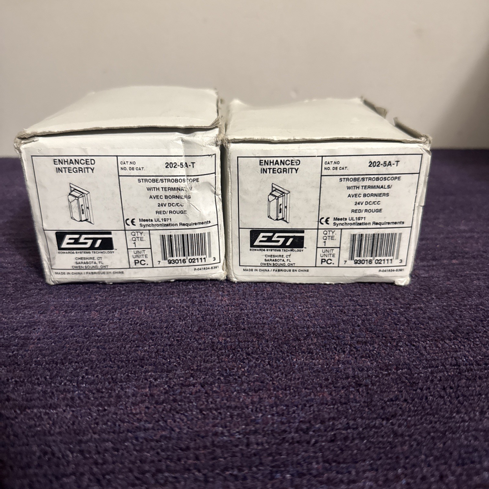 EST Edwards 202-5A-T Red Strobe Lot Of Two New In The Box