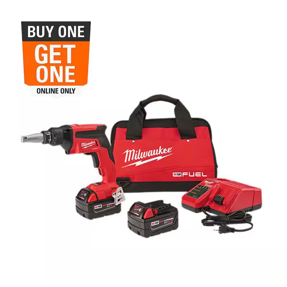 M18 FUEL 18V Lithium-Ion Brushless Cordless Drywall Screw Gun Kit with (2) 5.0Ah