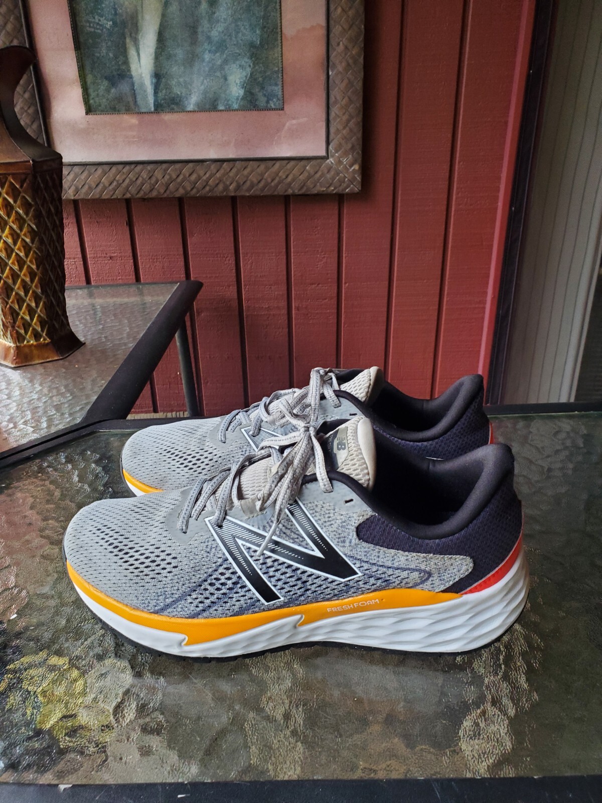 New Balance Men Fresh Foam Evare V1 Running Shoe US 10 D Gray Athletic Sneaker