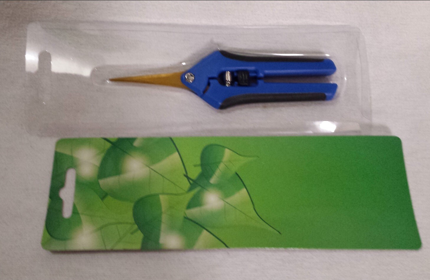 Precision Curved Blade Pruners Cutters Blue Anti-Slip Handles Stainless Steel