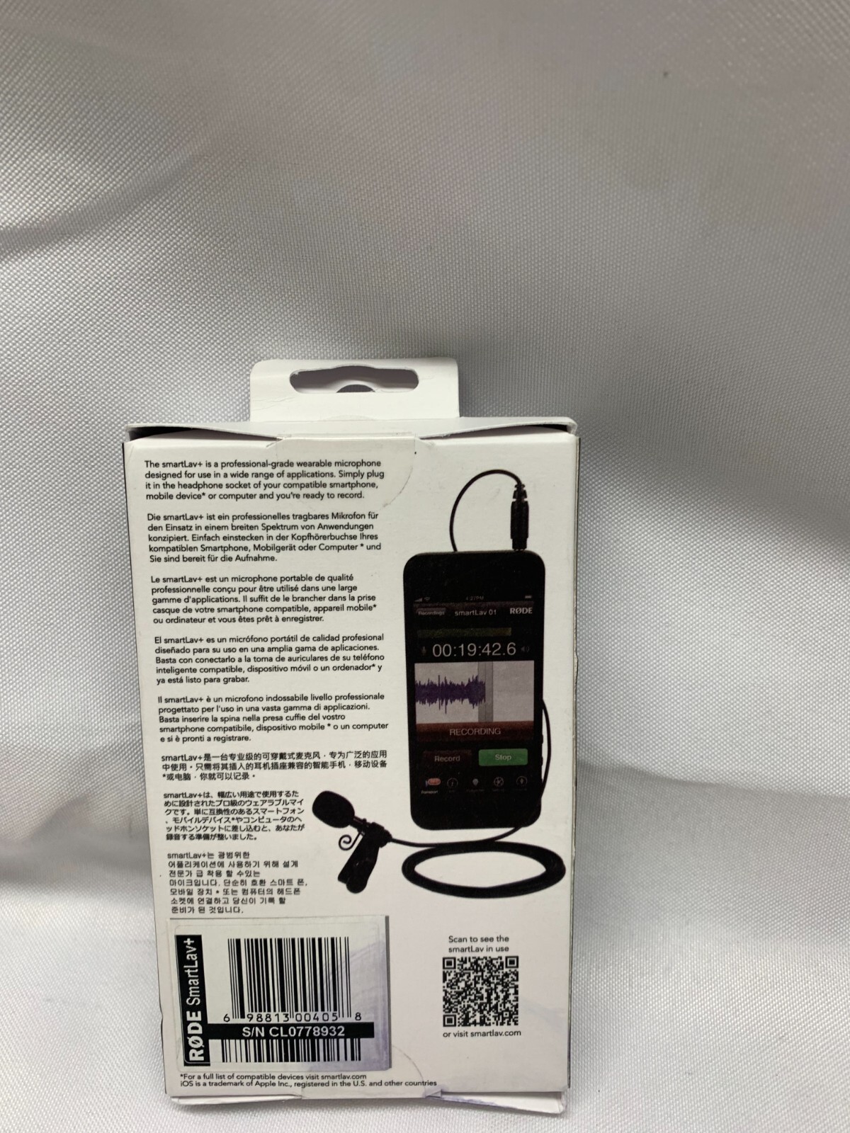 Rode Microphones SMARTLAV+ Professional Grade Lapel Microphone *New-Box Damage