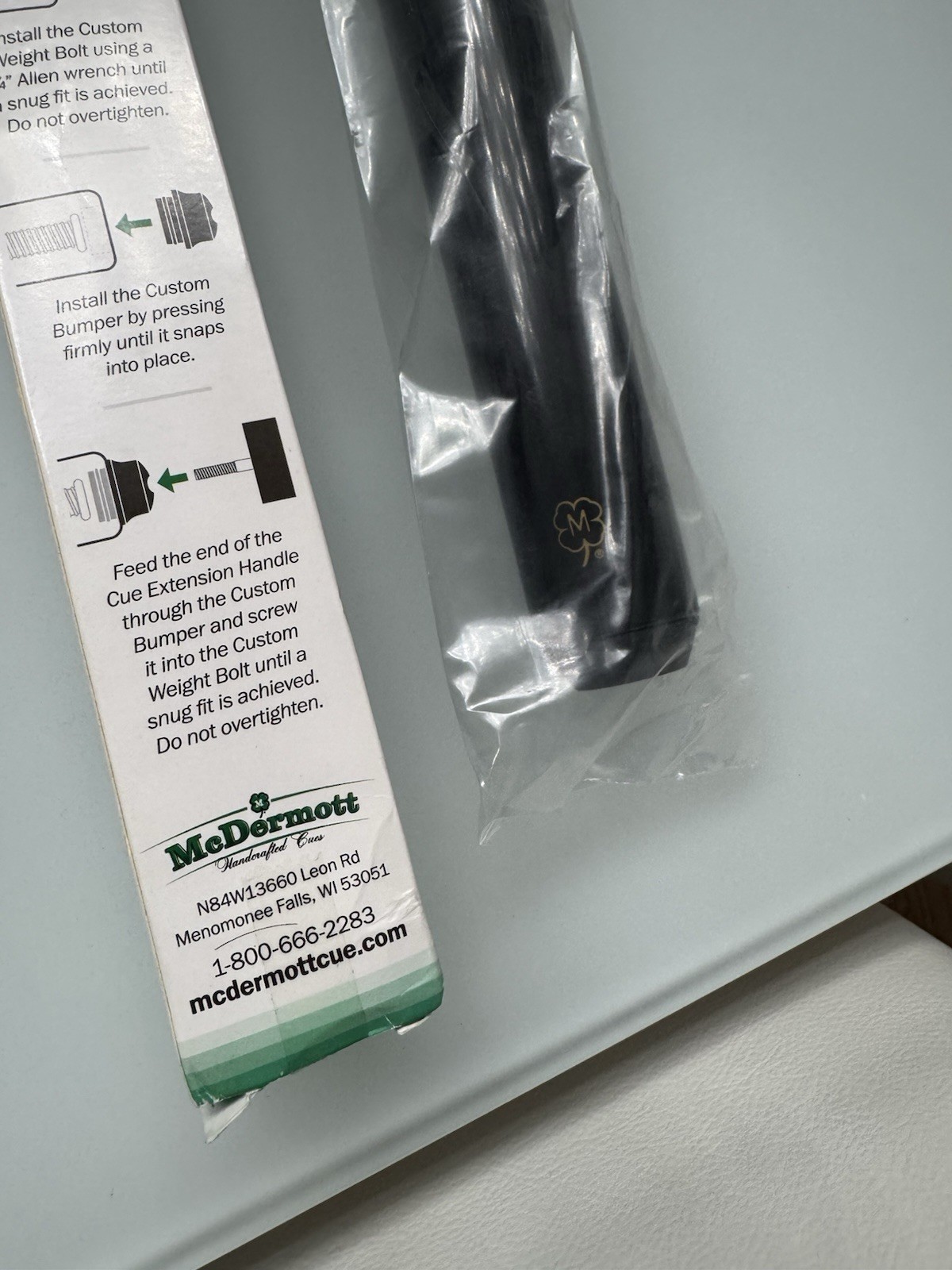 McDermott 11" Billiard Pool Cue Extension - WITH EXTRA WEIGHTS!!