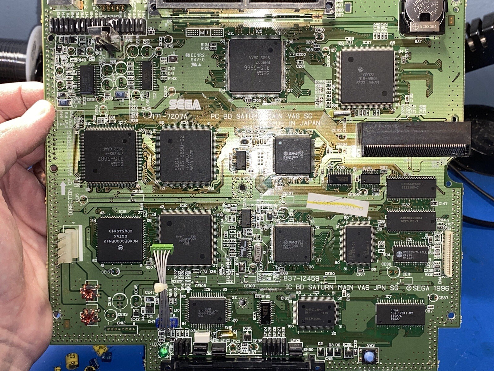 Sega Saturn Console Capacitor Replacement & FRAM Battery & PSU Recap Service