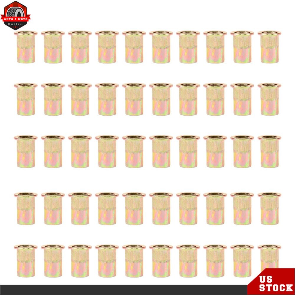 50 pcs Stainless Steel Rivet Nuts Blind Nut Nutserts Rivnuts Metric M10