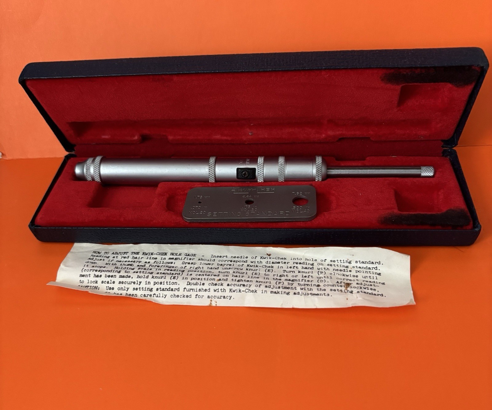 Datcon Instrument USA Kwik Check Hole Diameter Gauge Hard Case
