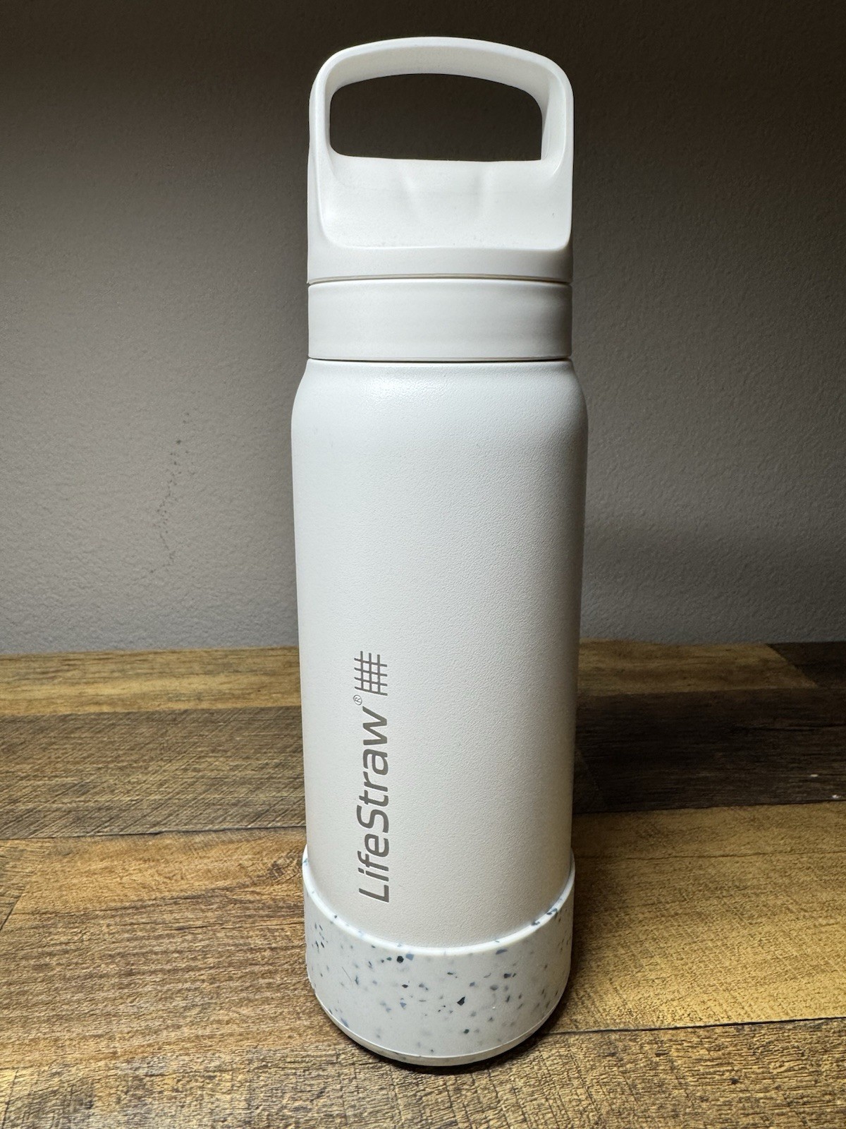LifeStraw Go Series 24oz Stainless Steel Water Filter Bottle White
