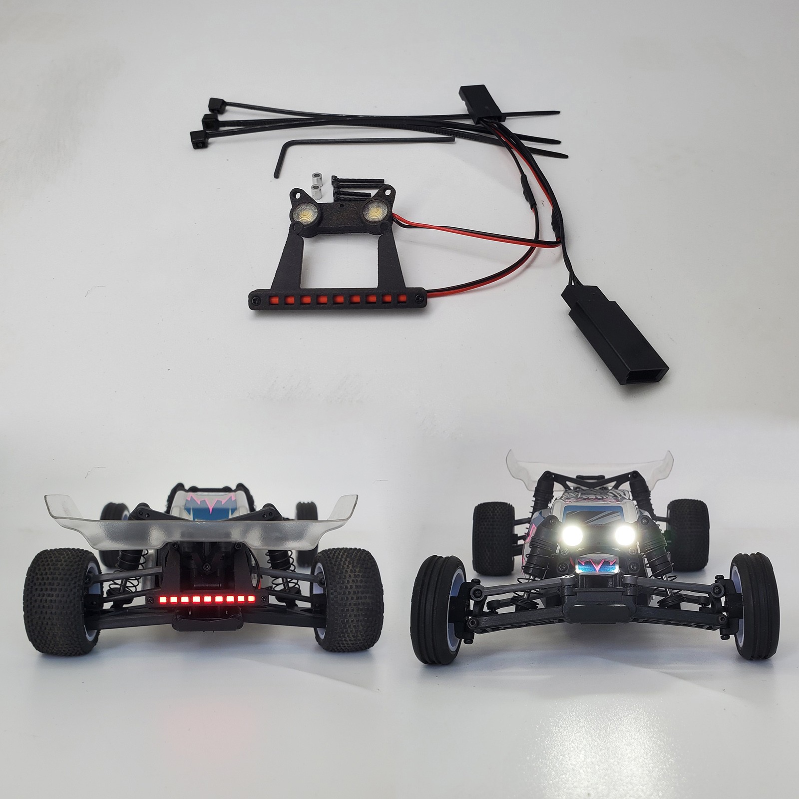 Headlight & Tail Light Modified Parts For LOSI 1/24 Micro-B 2WD BUGGY RC Car