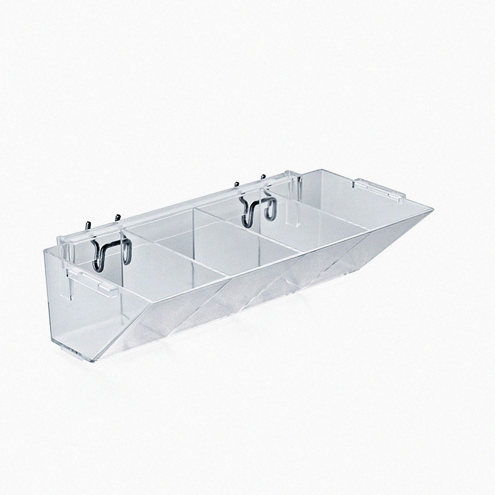 223011-2pack 4-Compartment Pegboard/Slatwall Tray (Pack of 2)