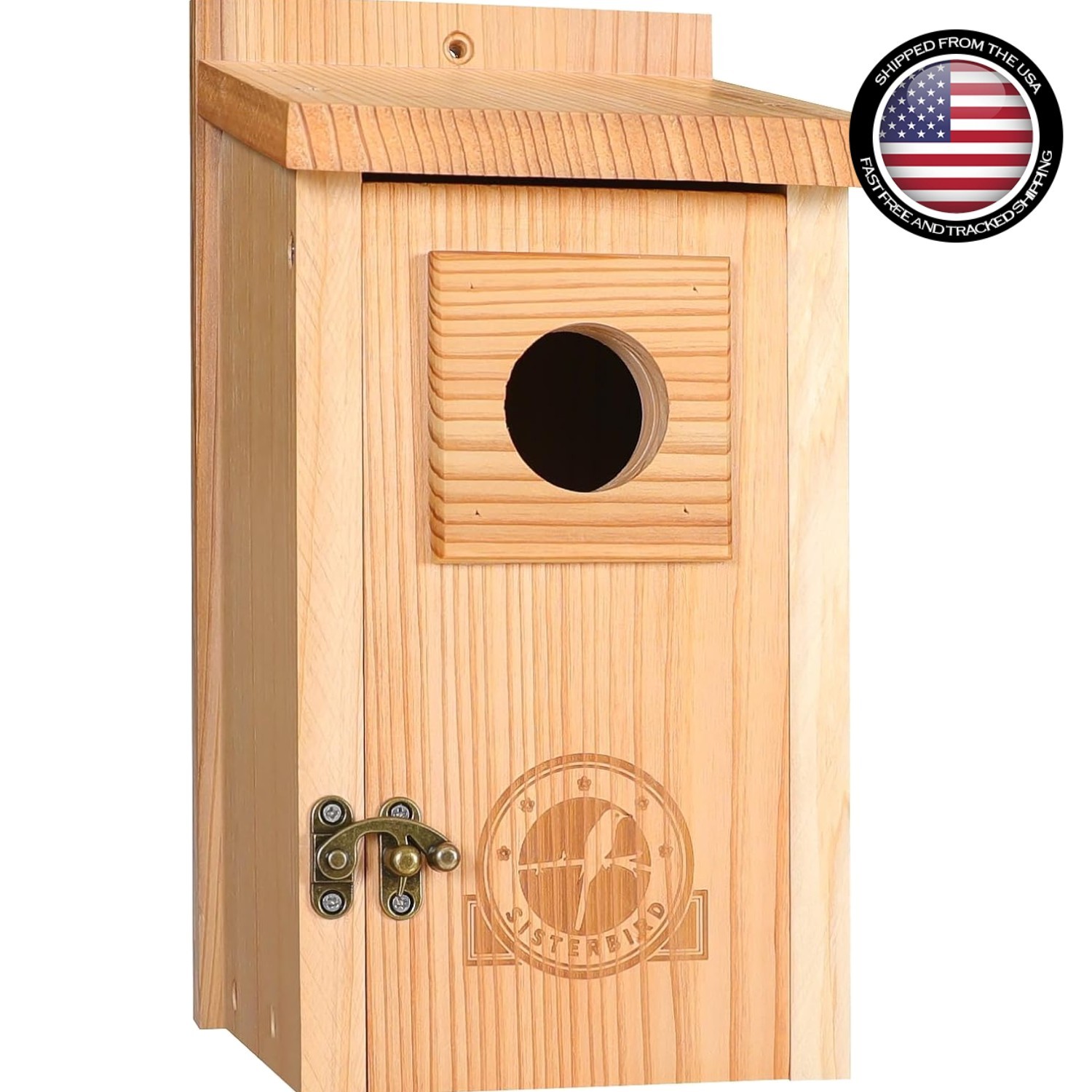 Easy-Assembly Cedar Birdhouses for Bluebirds & Swallows - 1-1/2" Entrance Hole