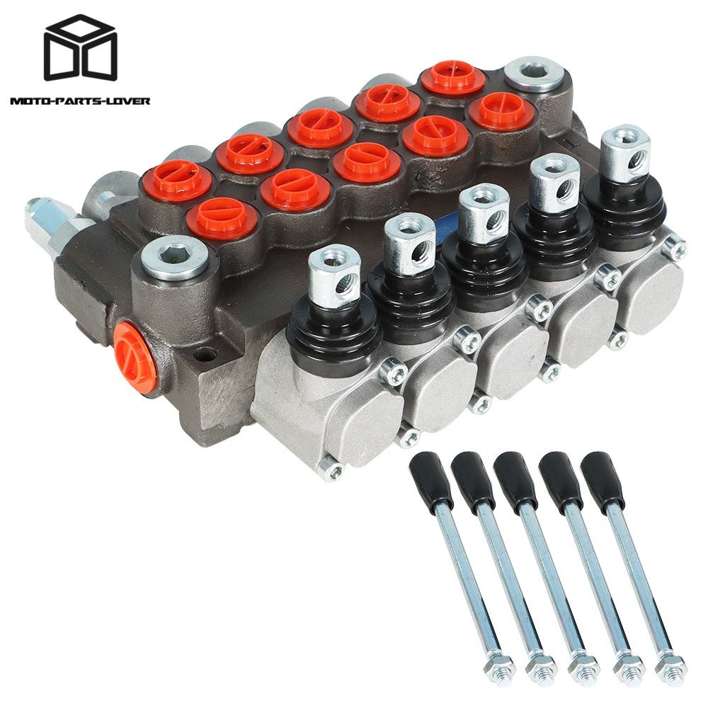 Hydraulic Directional Control Valve 13 GPM Double Acting SAE 5 Spool