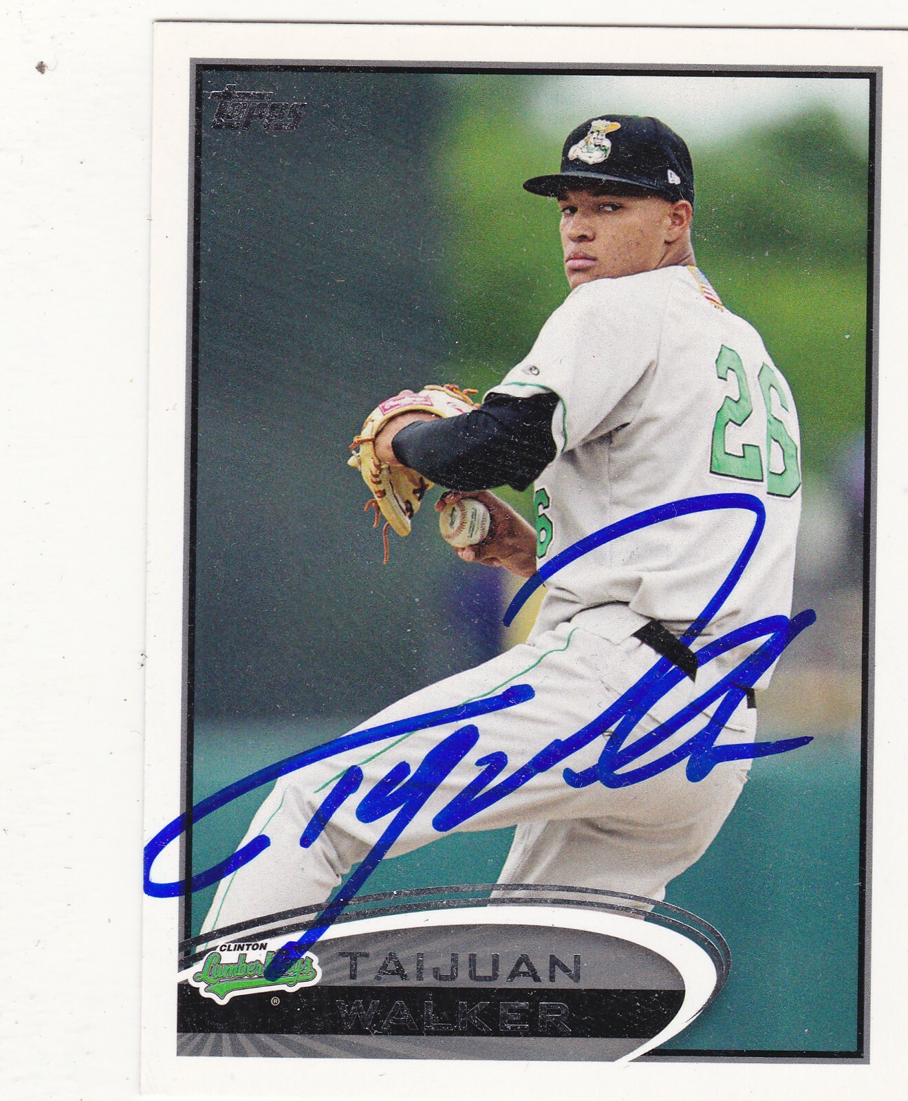 TAIJUAN WALKER CLINTON LUMBERKINGS SIGNED CARD SEATTLE MARINERS METS BLUE JAYS