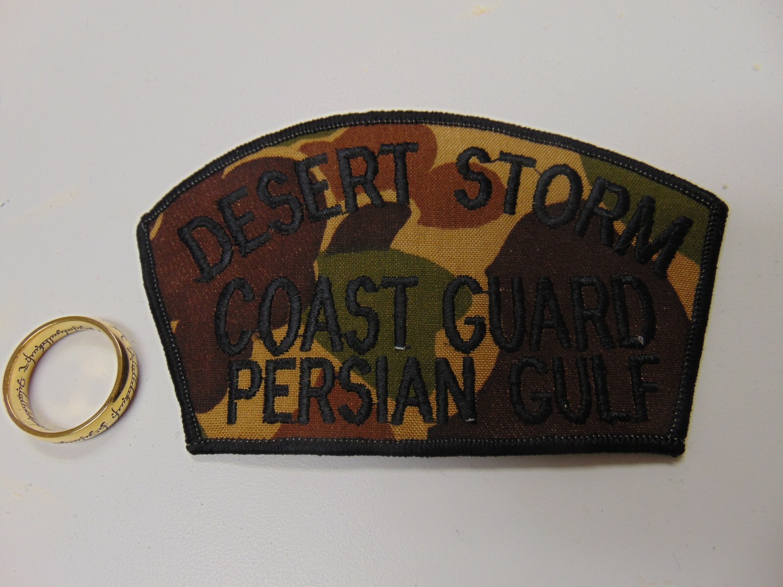 MILITARY PATCH OLDER SEW ON DESERT STORM COAST GUARD PERSIAN GULF
