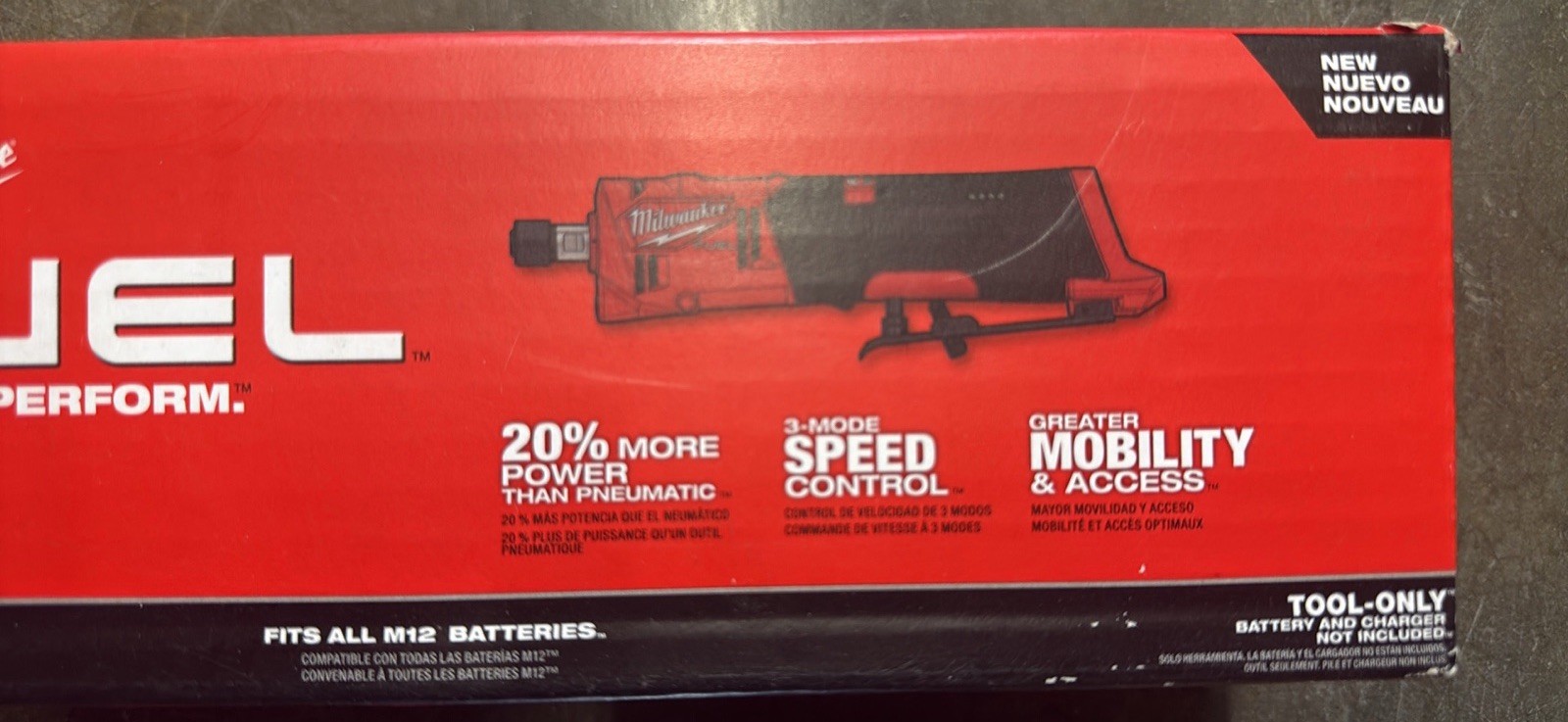 New - Milwaukee Fuel M12 Straight Die Grinder (Tool Only) Model 2486-20