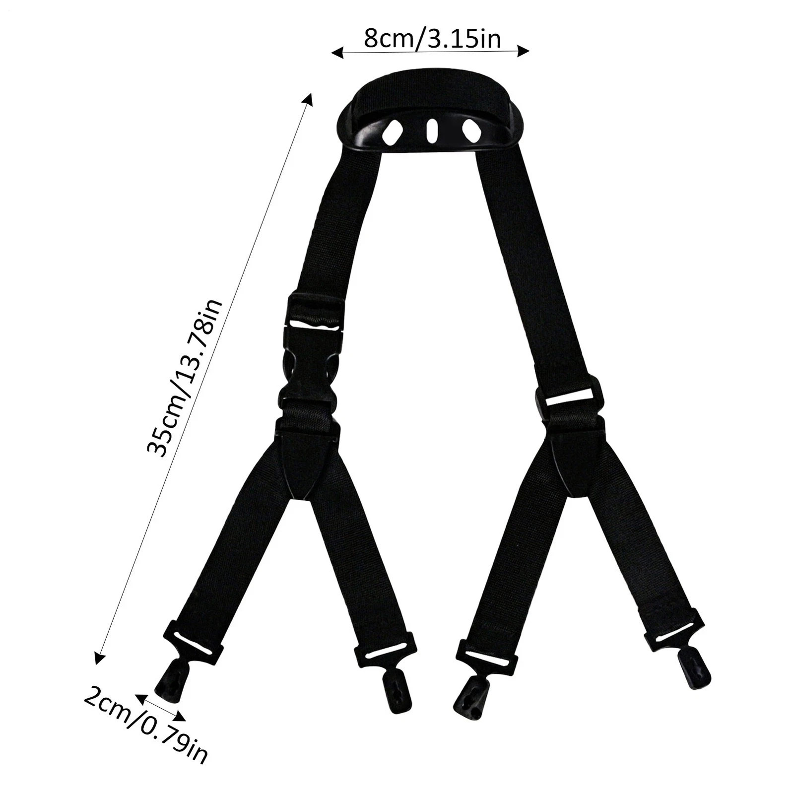 Hard Hat Chin Strap with Black Elastic Strap Adjustable Safety Universal Chin**