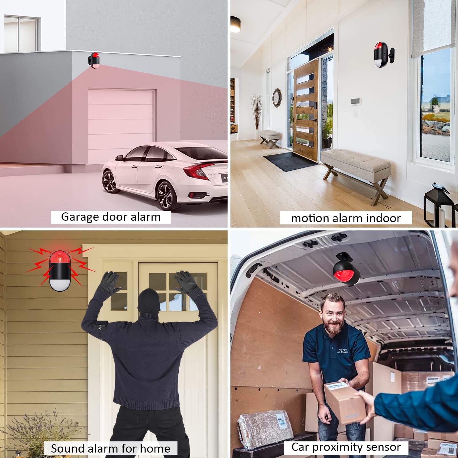 Motion Sensor Alarm Indoor: Wireless Detector with Siren & p7