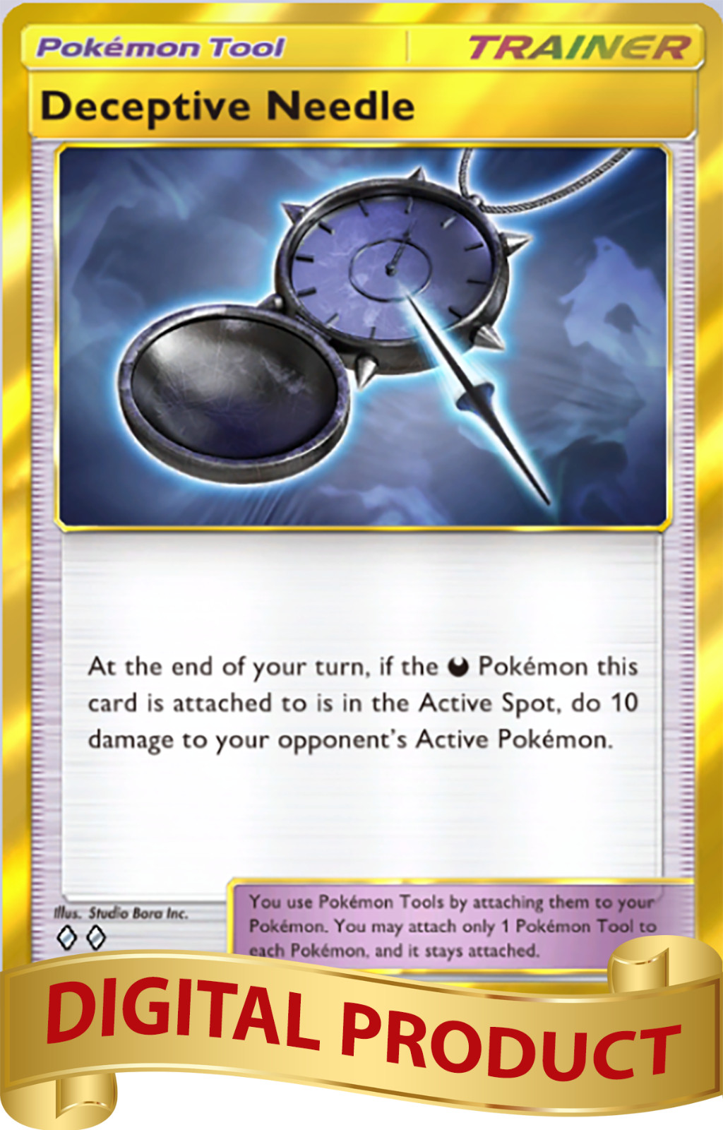 Pokemon Pocket TCG Card 2 Diamond Gold Deceptive Needle Ruler of Skies DIGITAL