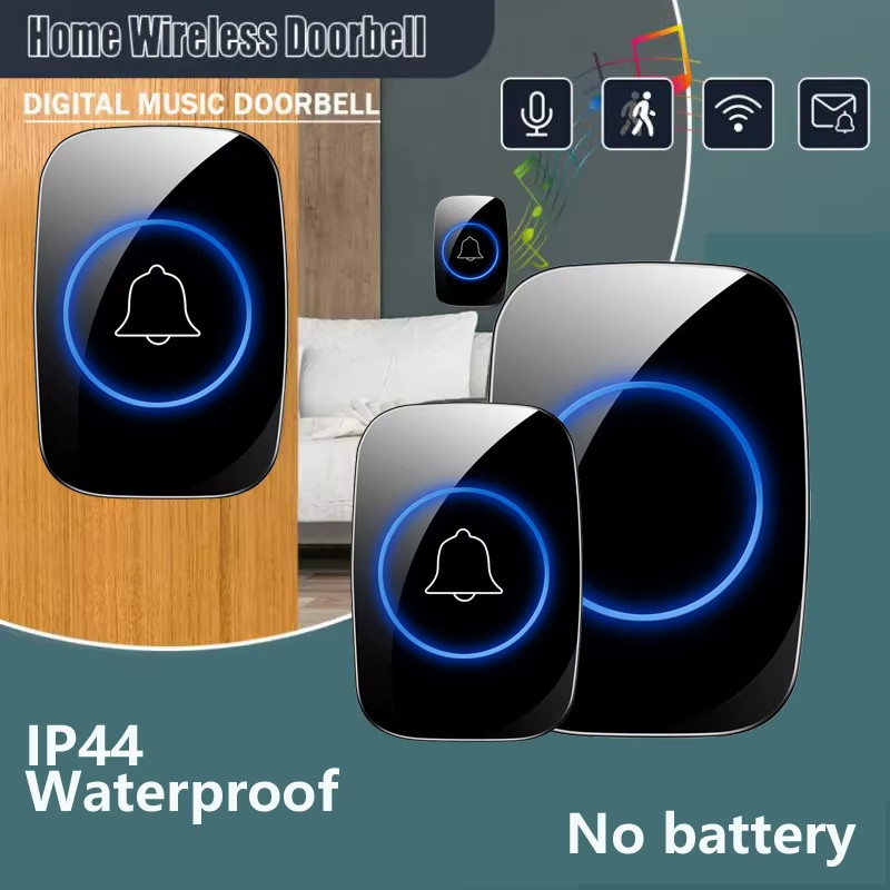 Wireless Doorbell Chime Waterproof Receiver Adjustable Volume 1000FT Kit USA