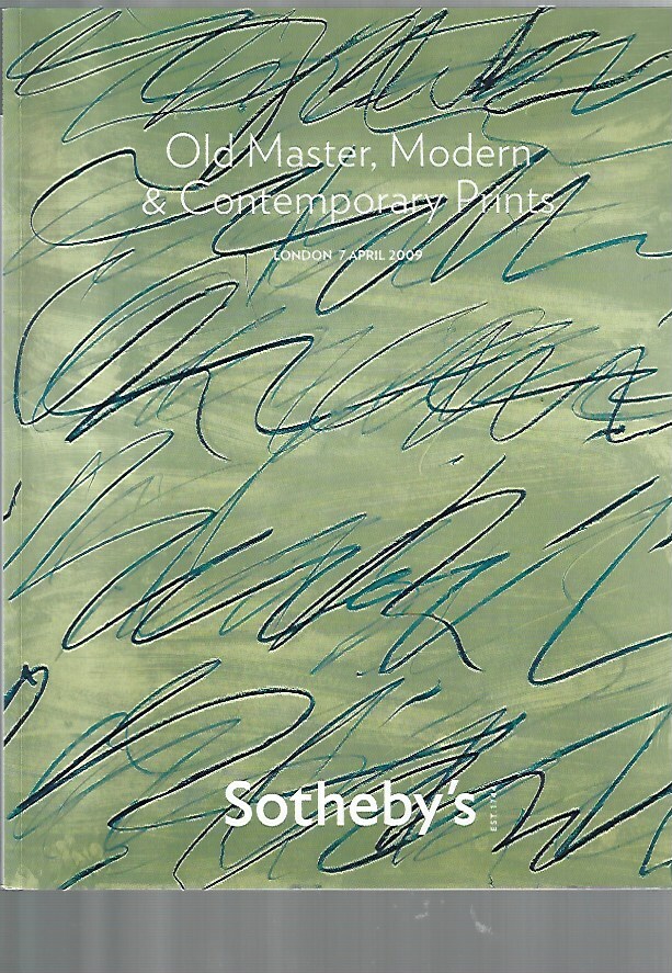 Sotheby's Catalog April 2009 London Old Master, Modern & Contemporary Prints NEW