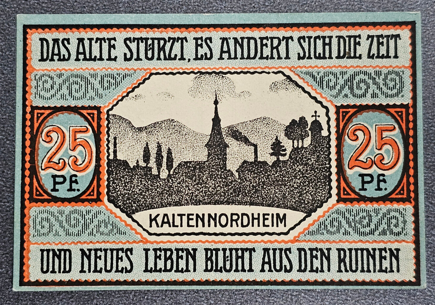 KALTENNORDHEIM NOTGELD 25 PFENNIGE 1920 EMERGENCY MONEY GERMANY [🇩🇪34803]