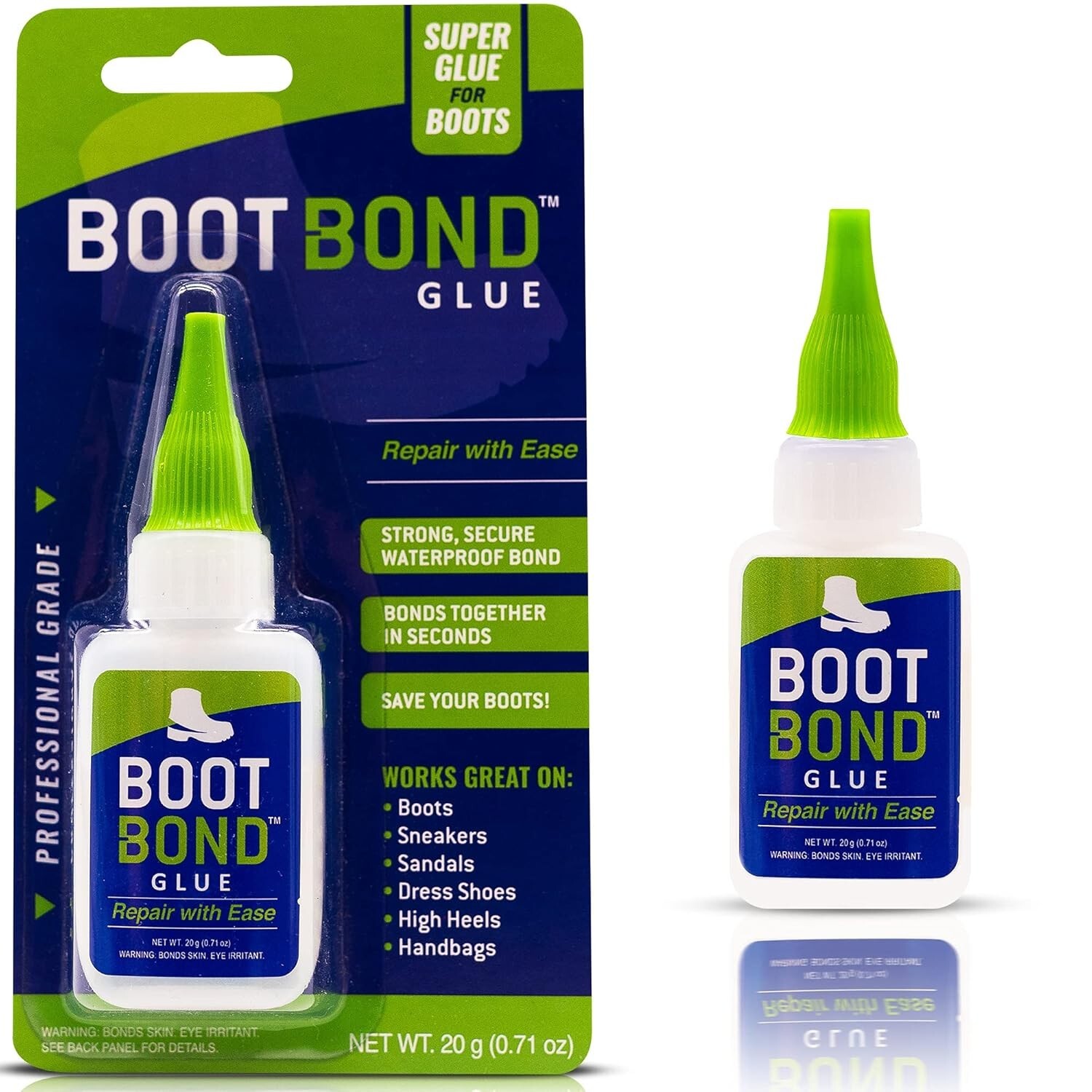BOOT BOND Boot Glue - Quick Dry Boot Repair Formula Works in Seconds - Tough but