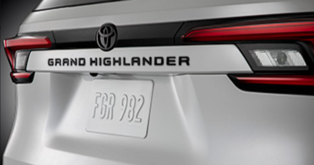 Genuine Toyota Grand Highlander Blackout Nameplate Overlay PT948-48261-02