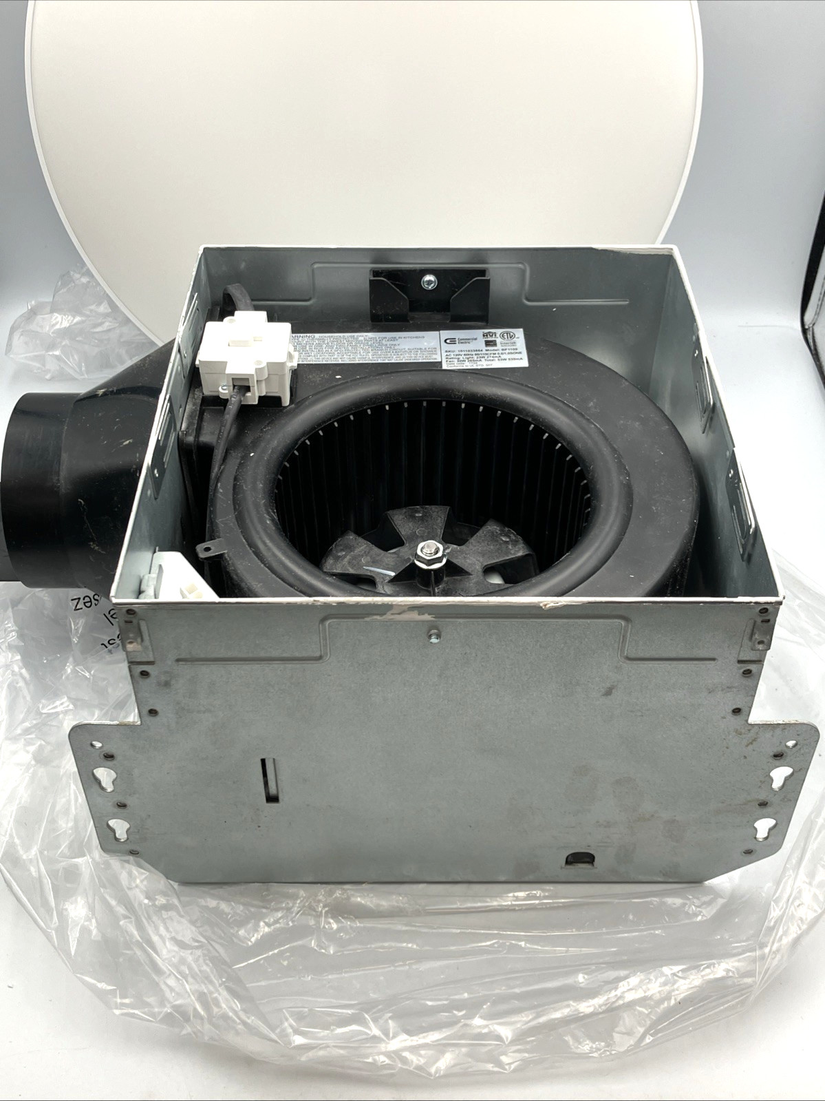 Commercial Electric 80/110 CFM Ceiling Mount Room Side Installation Round