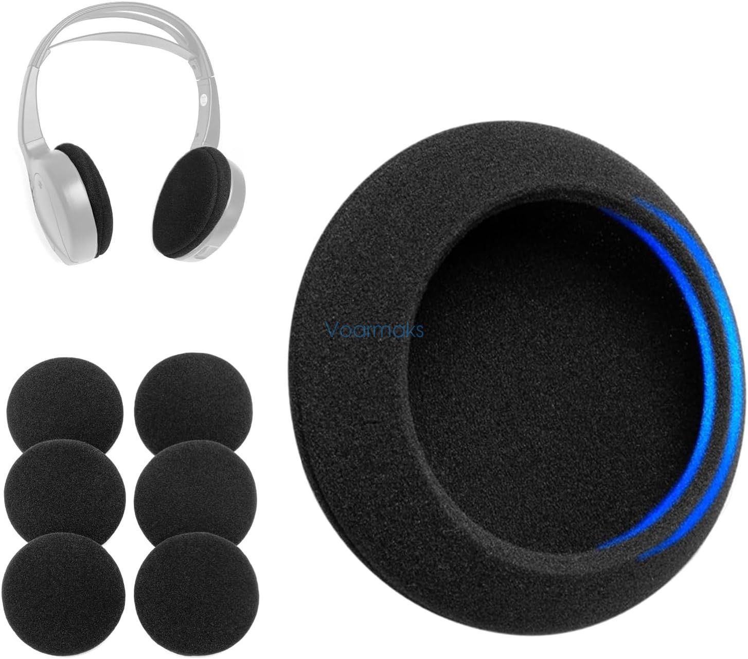 Foam Ear Pads for Volvo XC70 XC90,Cadillac Escalade Teardrop IR Headphones