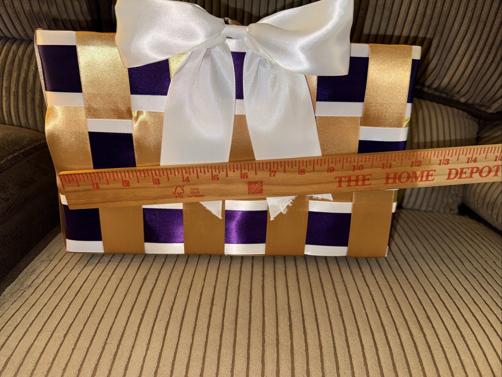 Handmade Baltimore Ravens Ribbon Basket