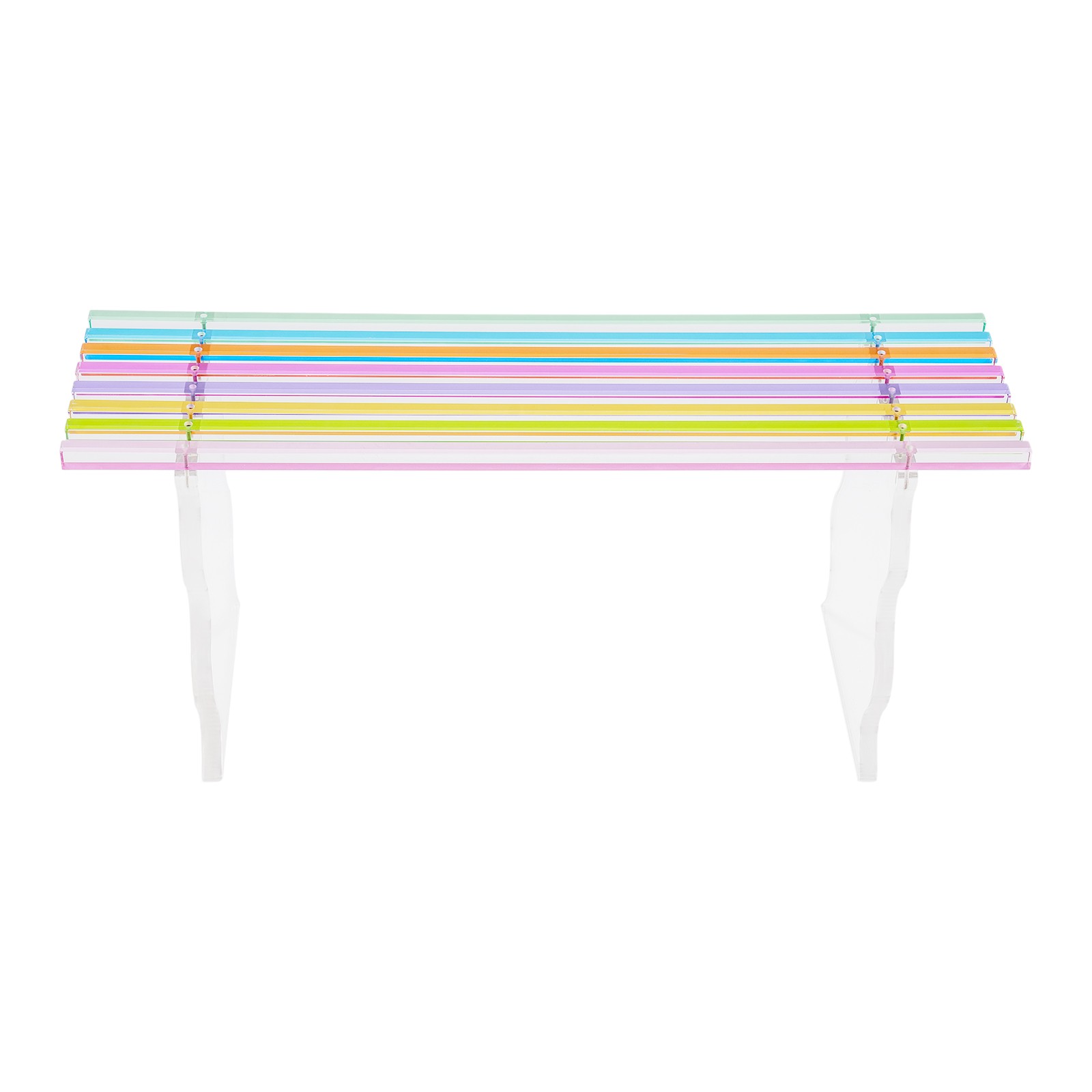 Entryway Shoe Bench Acrylic Entryway Long Bench Rainbow 35*11*16" Furniture Seat