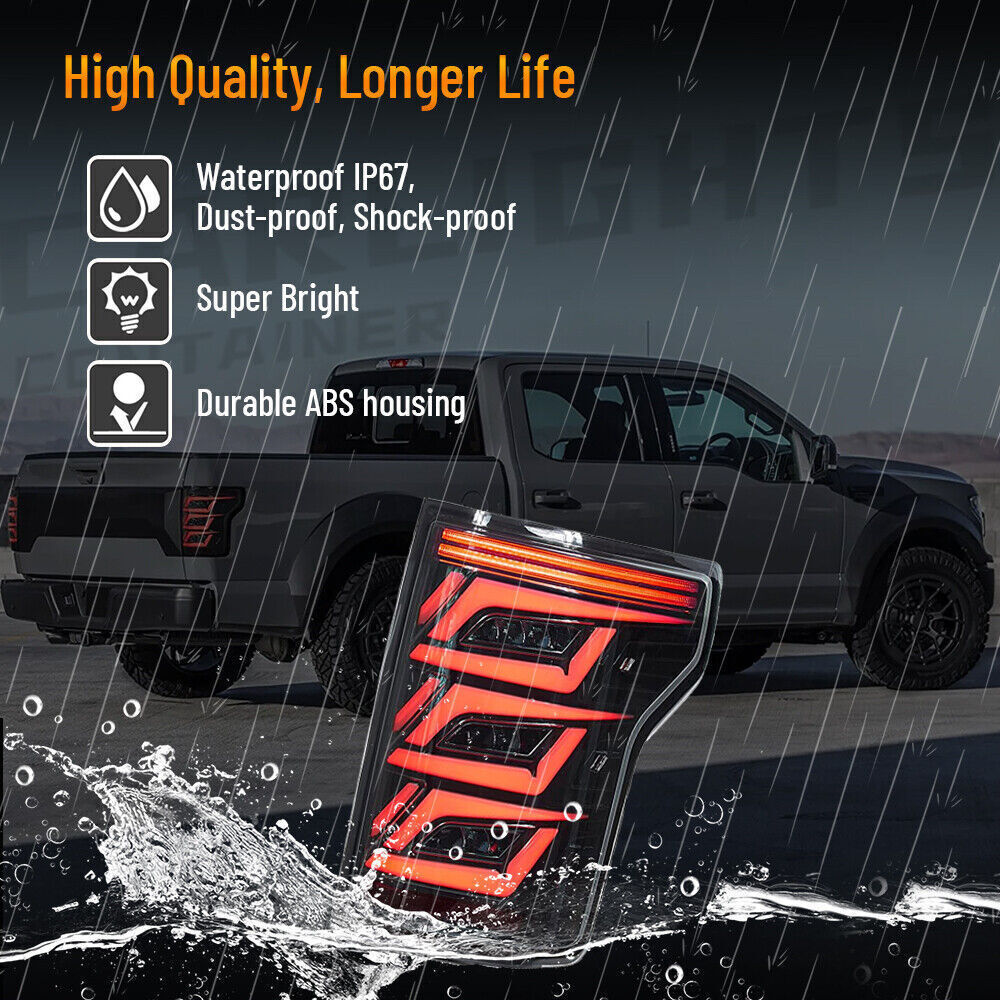 For 2015-20 Ford F150 Start-up Animation Rear Lamps Assembly LED Tail Lights US